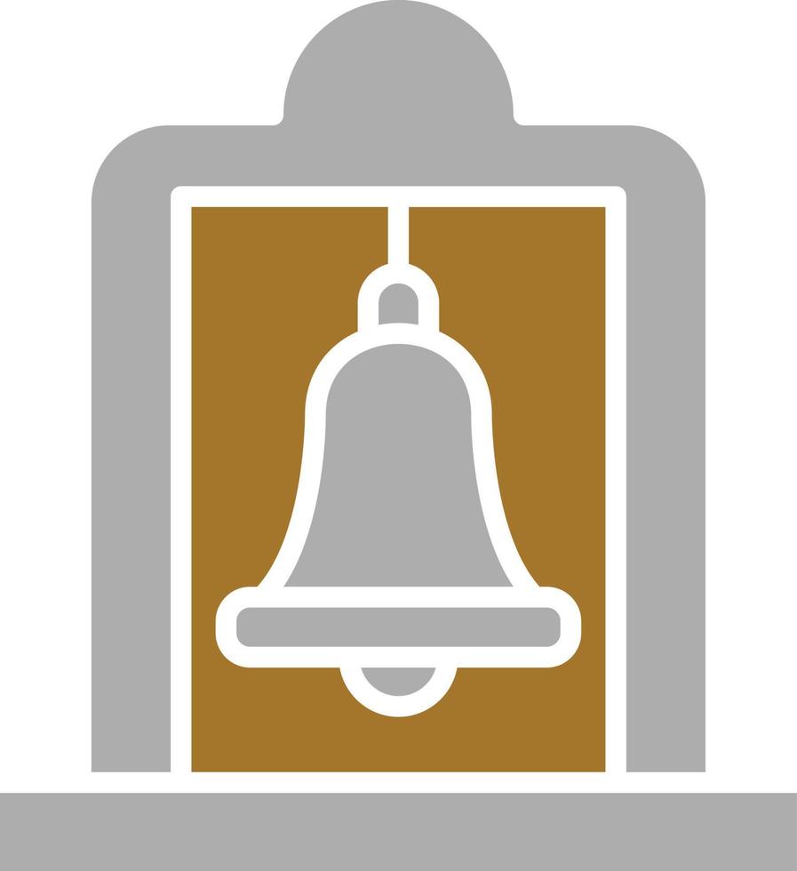 estilo de icono de campanario vector