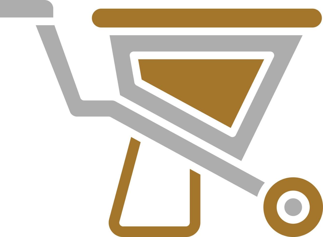 Wheelbarrow Icon Style vector