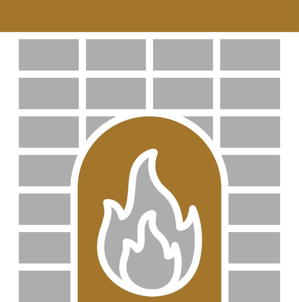 Fireplace Icon Style vector