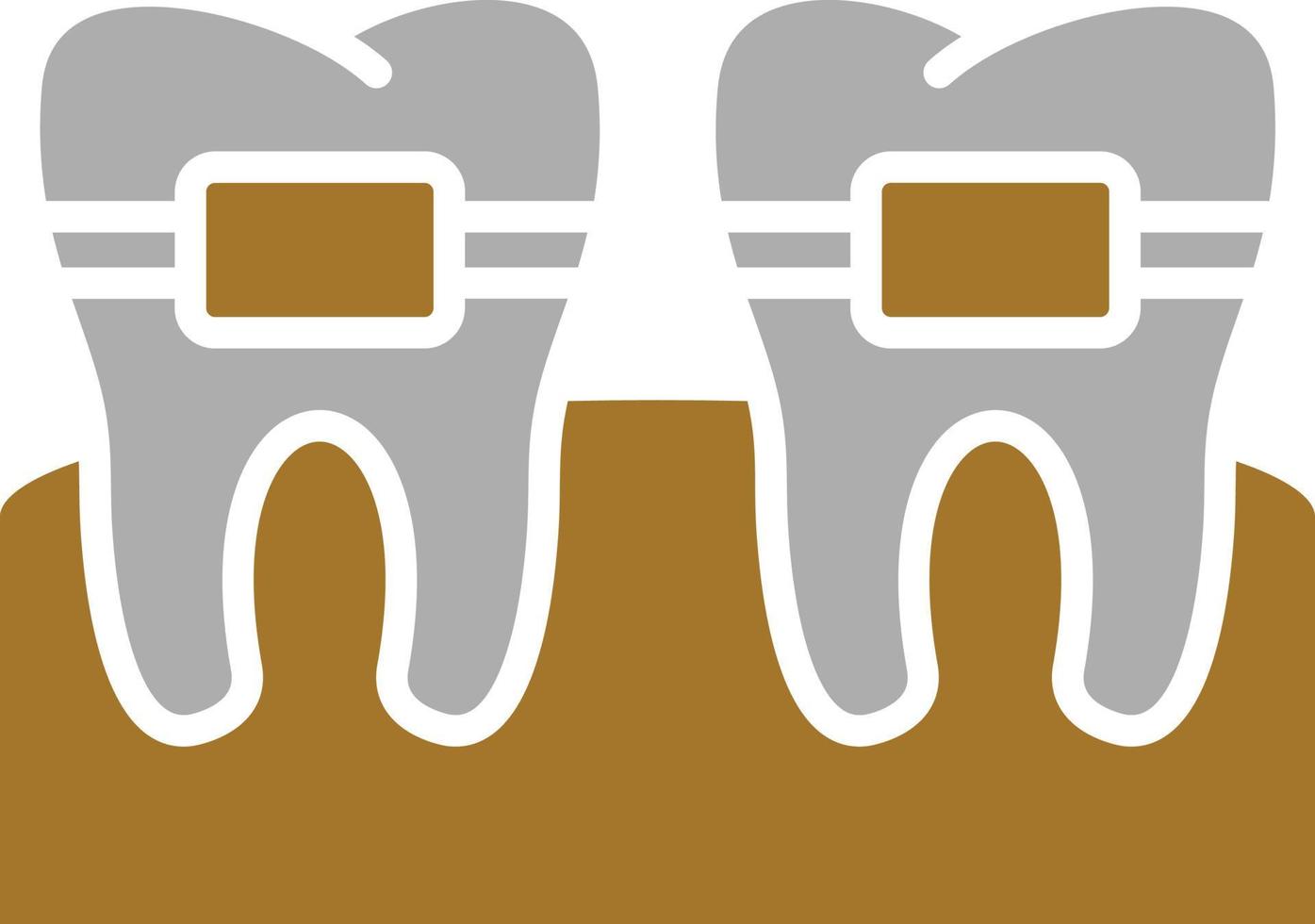 Tooth Braces Icon Style vector