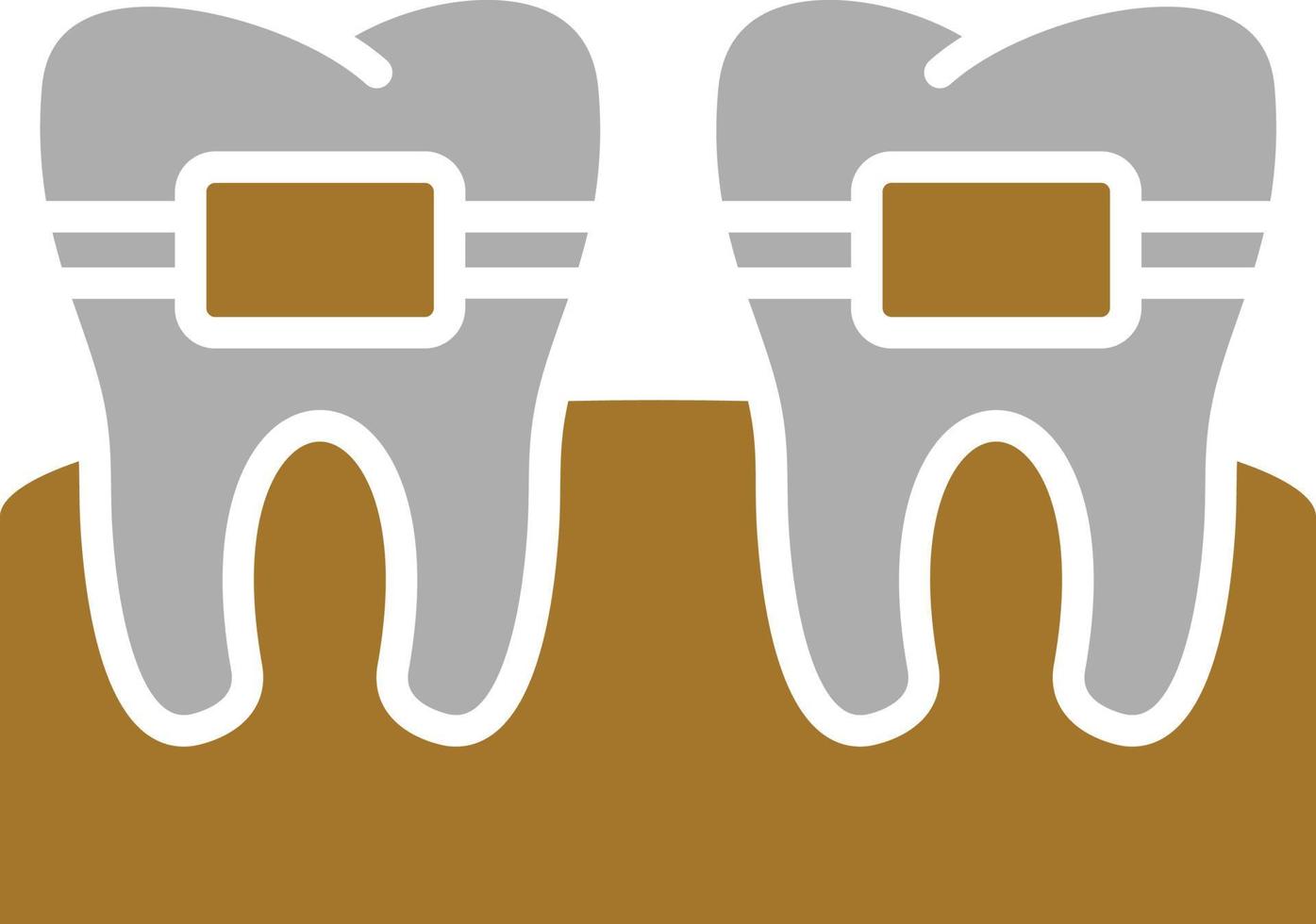 estilo de icono de frenos dentales vector