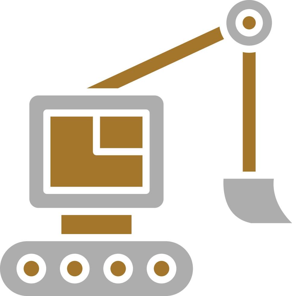 Excavator Icon Style vector