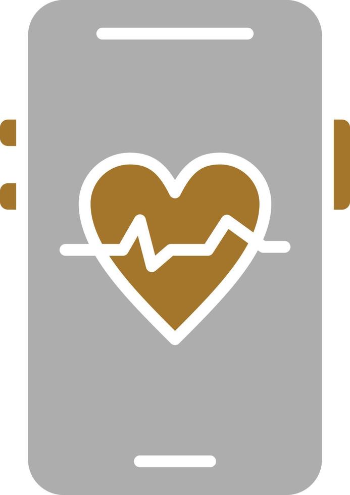 Mobile Heart Rate Icon Style vector