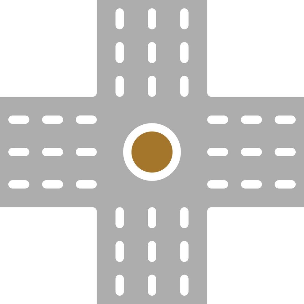 Crossroad Icon Style vector