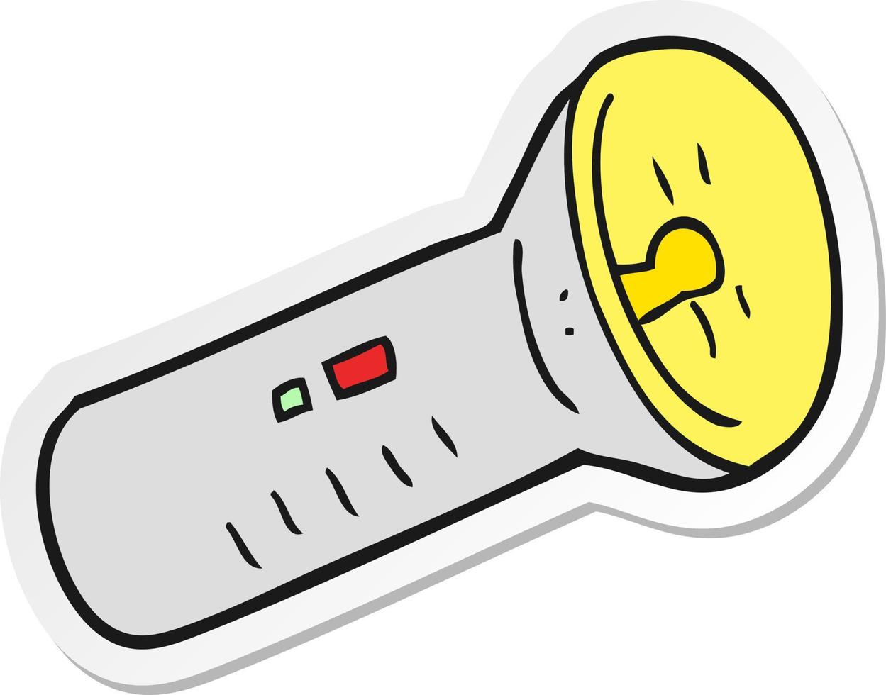 sticker of a cartoon torch vector