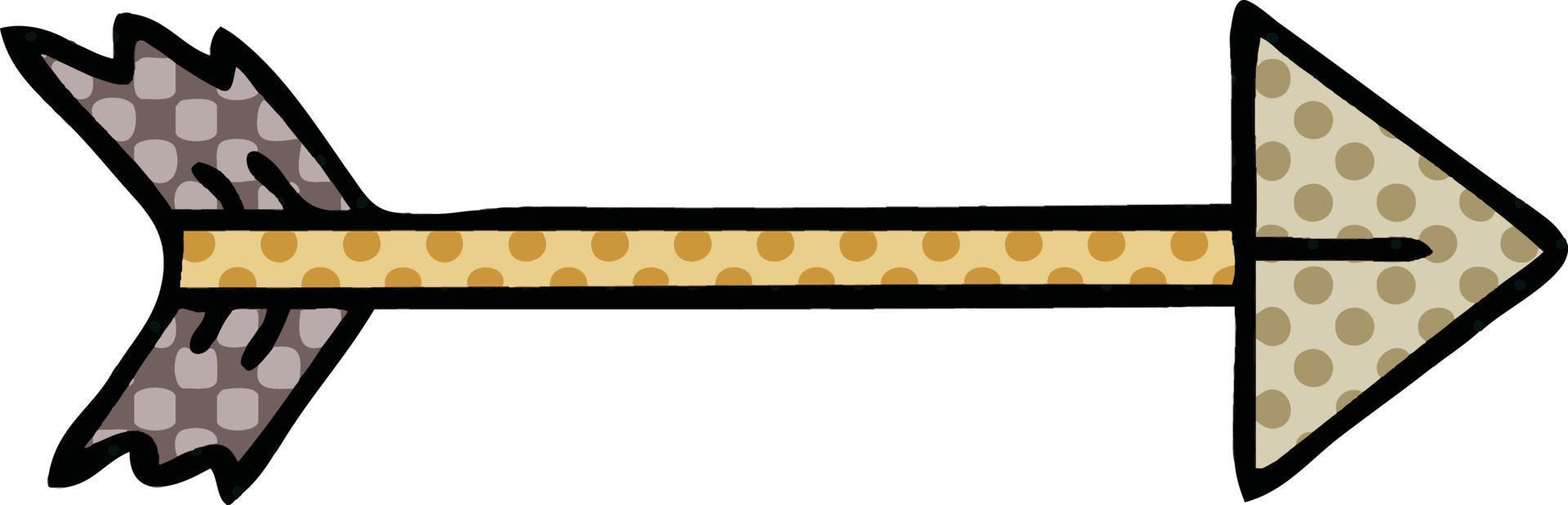 quirky comic book style cartoon arrow vector