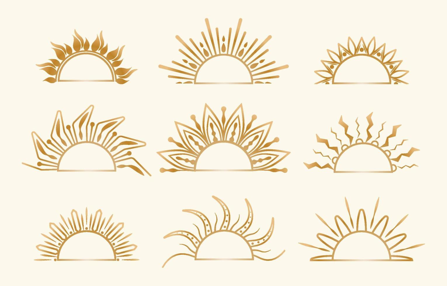 Sun Icon Set vector