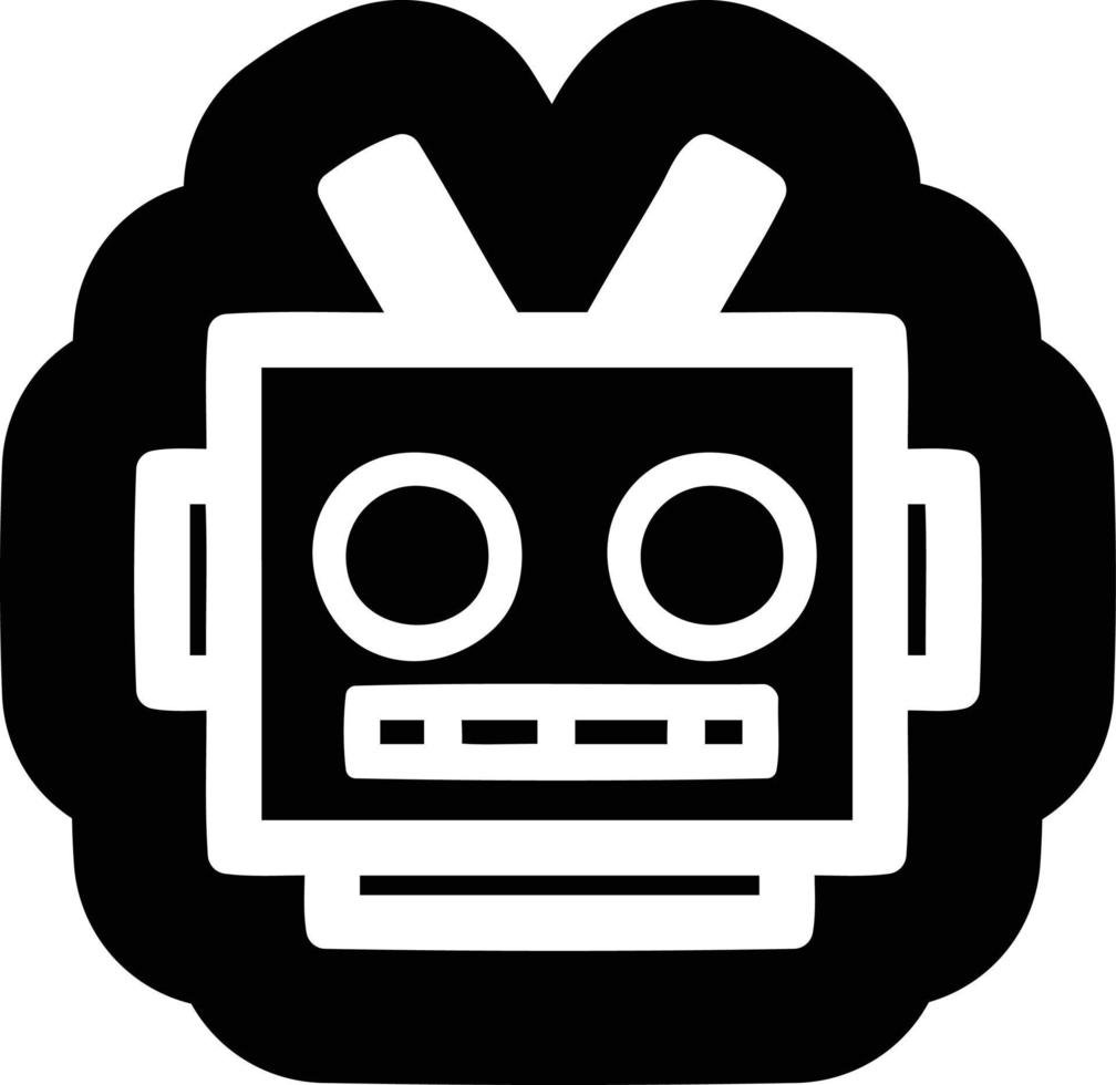 robot head icon vector