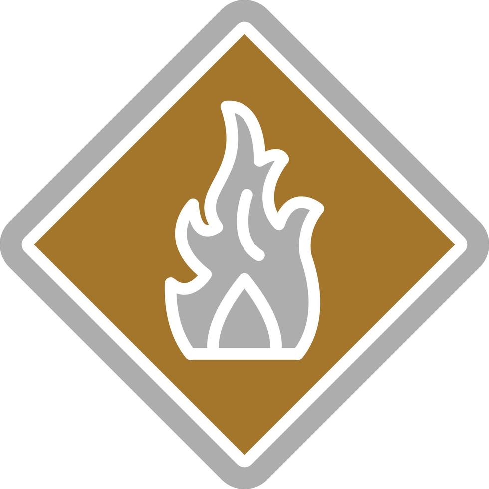Flammable Icon Style vector