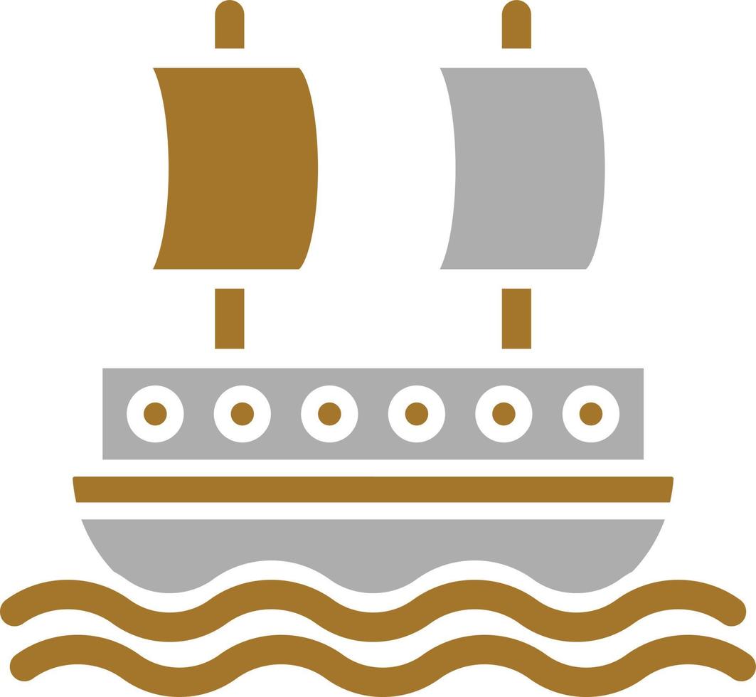 estilo de icono de barco pirata vector