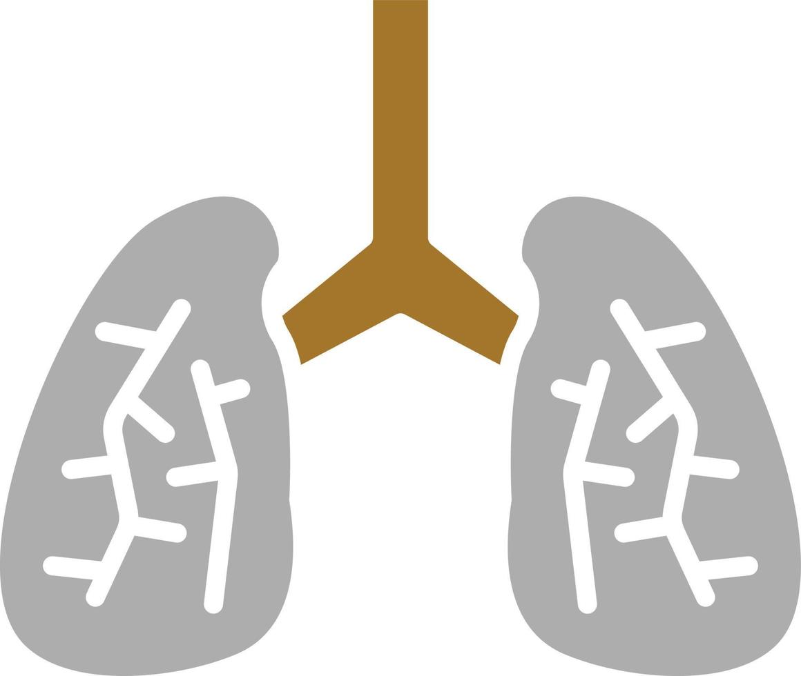 Lungs Icon Style vector