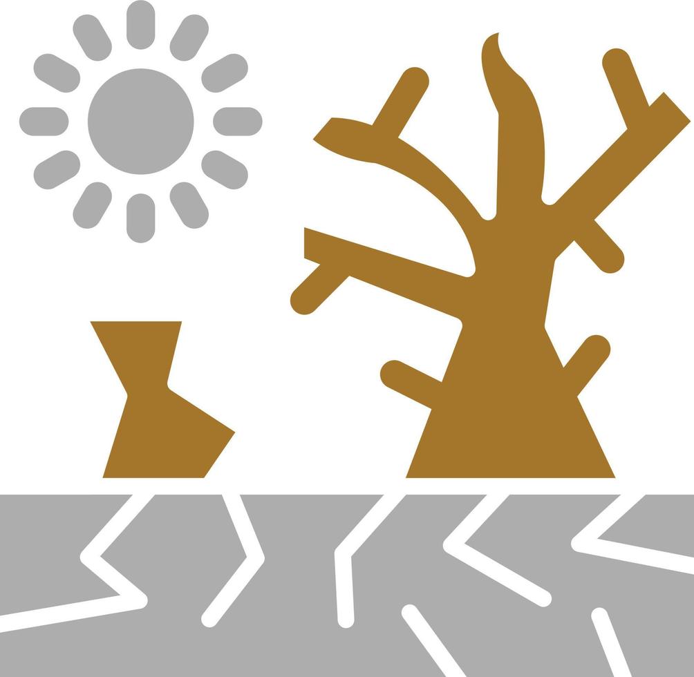 Desertification Icon Style vector