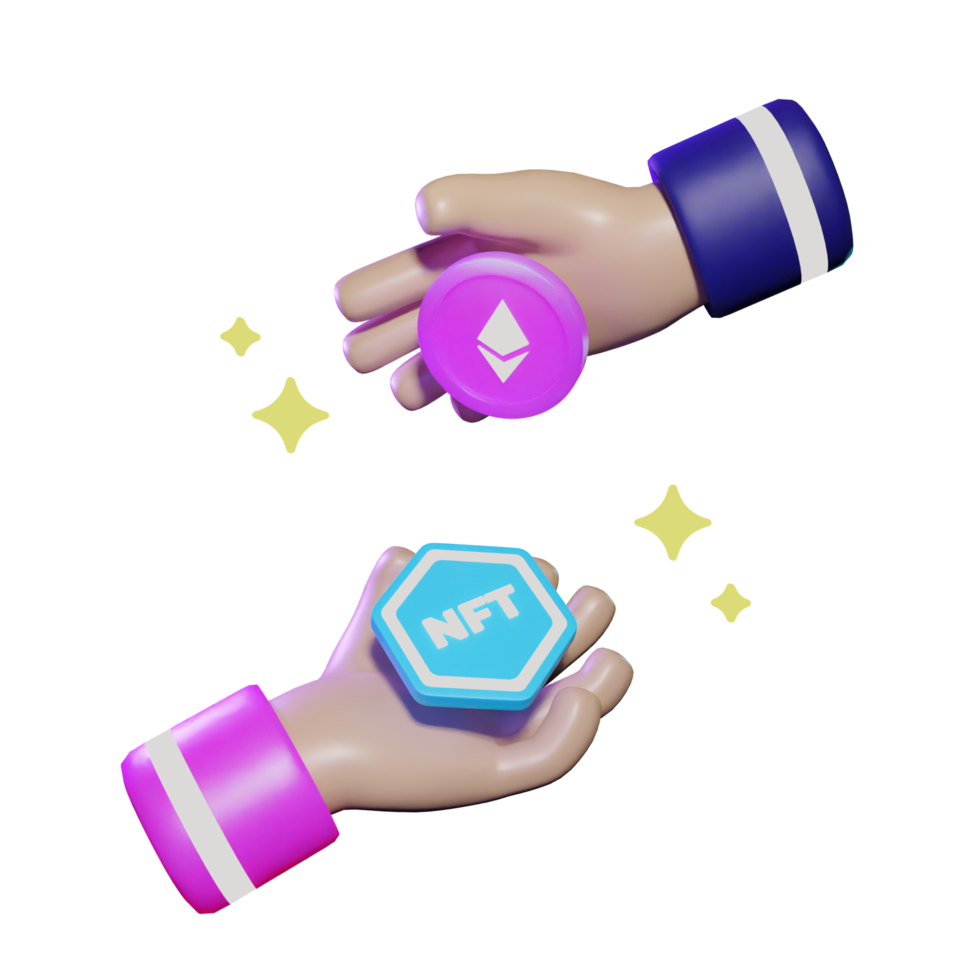 3D Hand Trade PNG Illustration