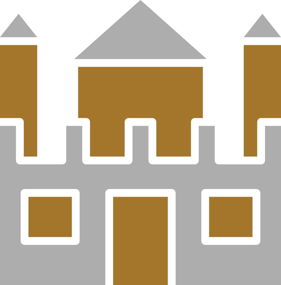 Sand Castle Icon Style vector