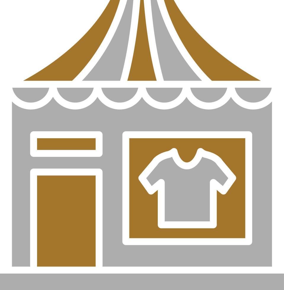 estilo de icono de tienda de ropa vector