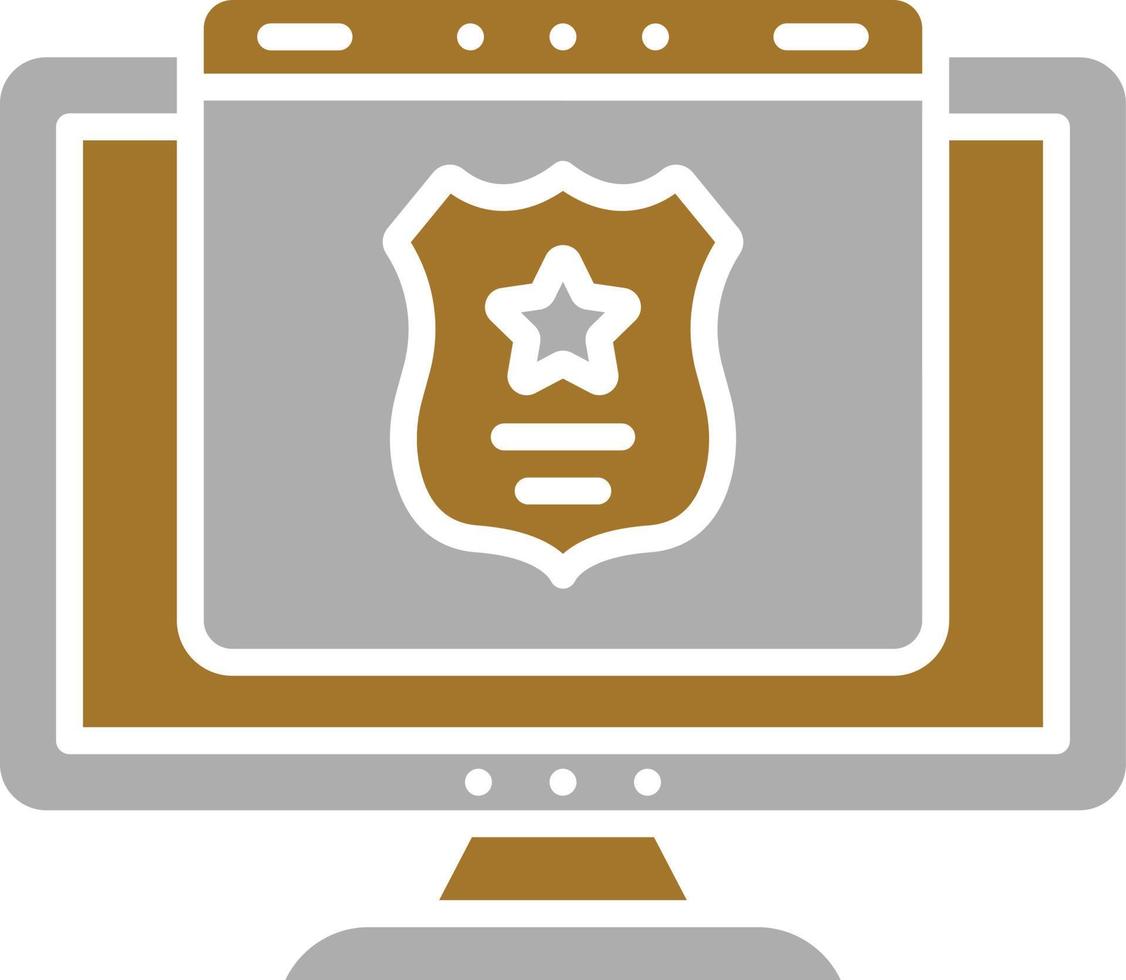 Online Police Icon Style vector