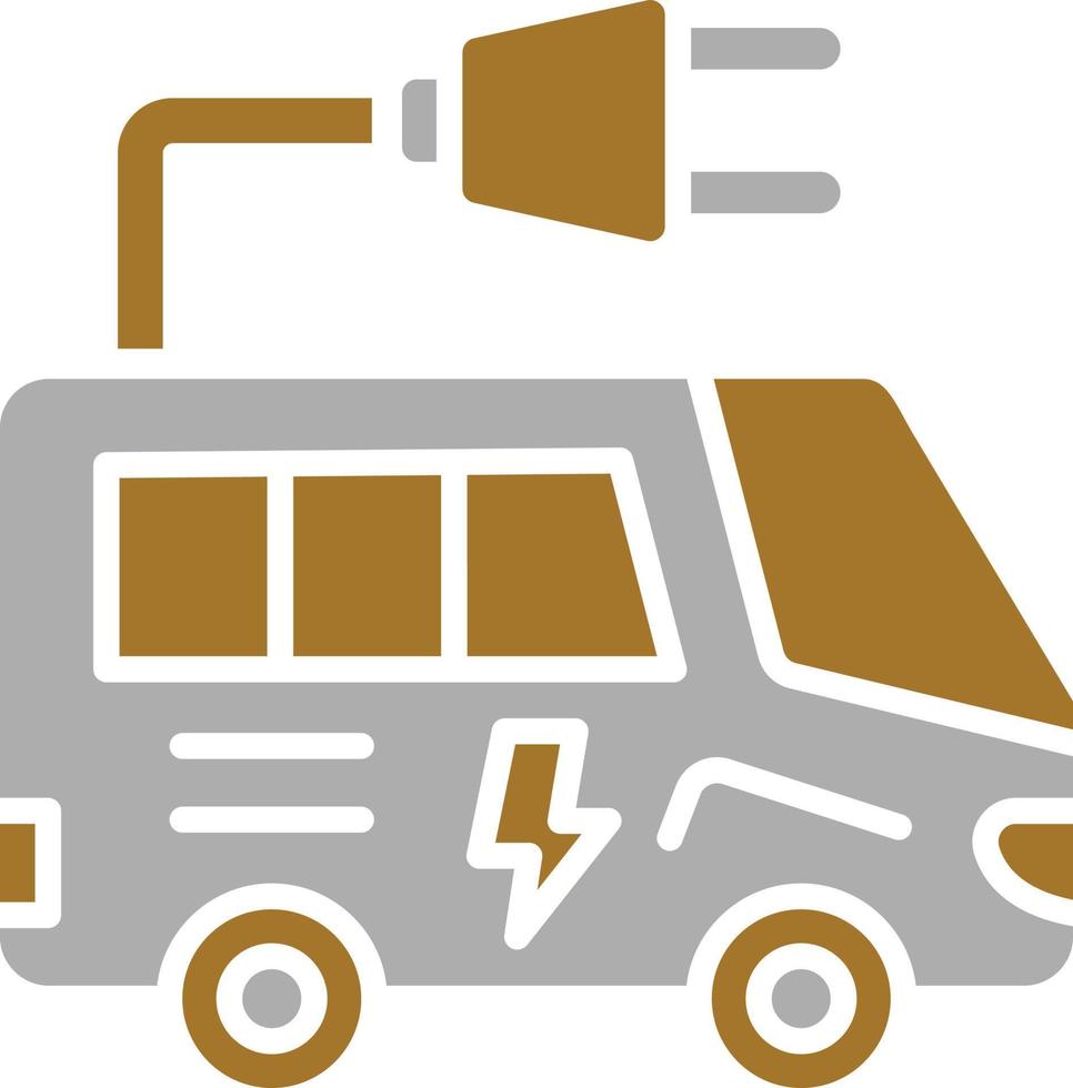 Electric Bus Icon Style vector