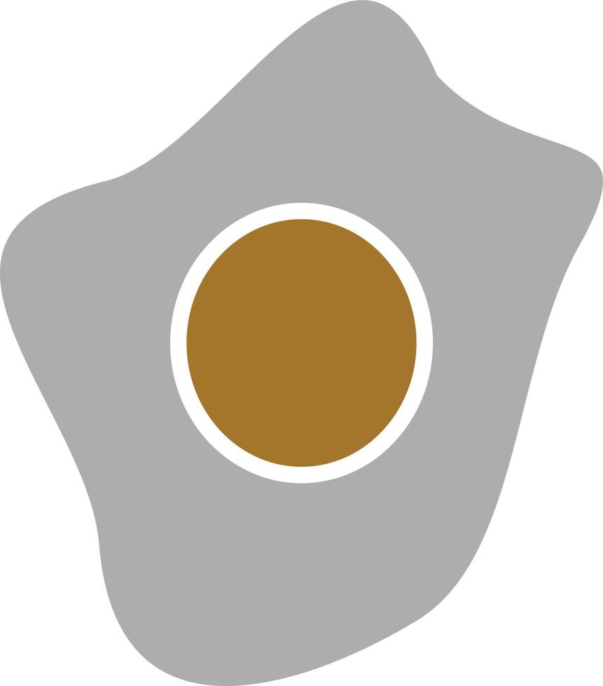 estilo de icono de huevo frito vector