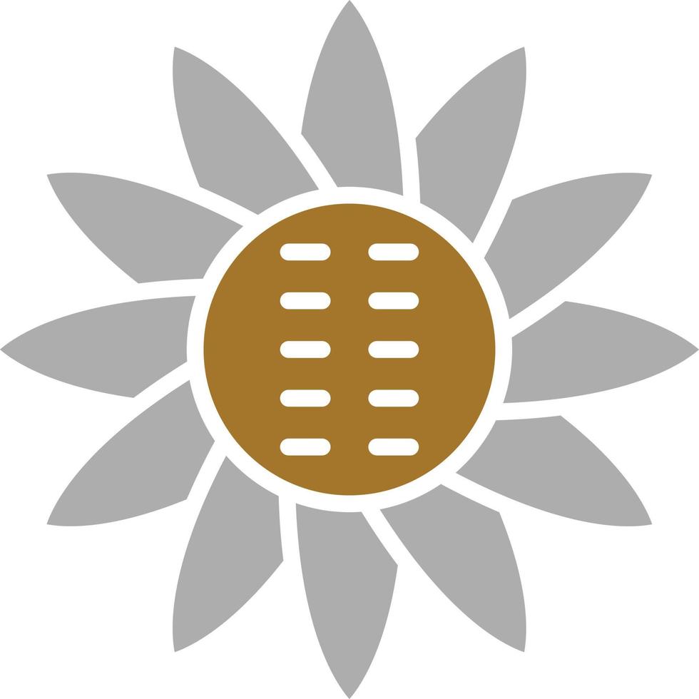 estilo de icono de girasol vector