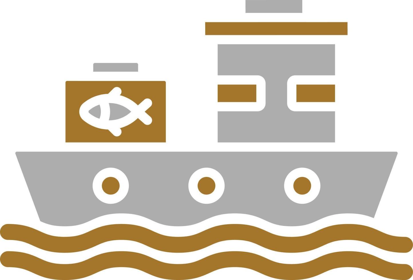 Fishing Boat Icon Style vector