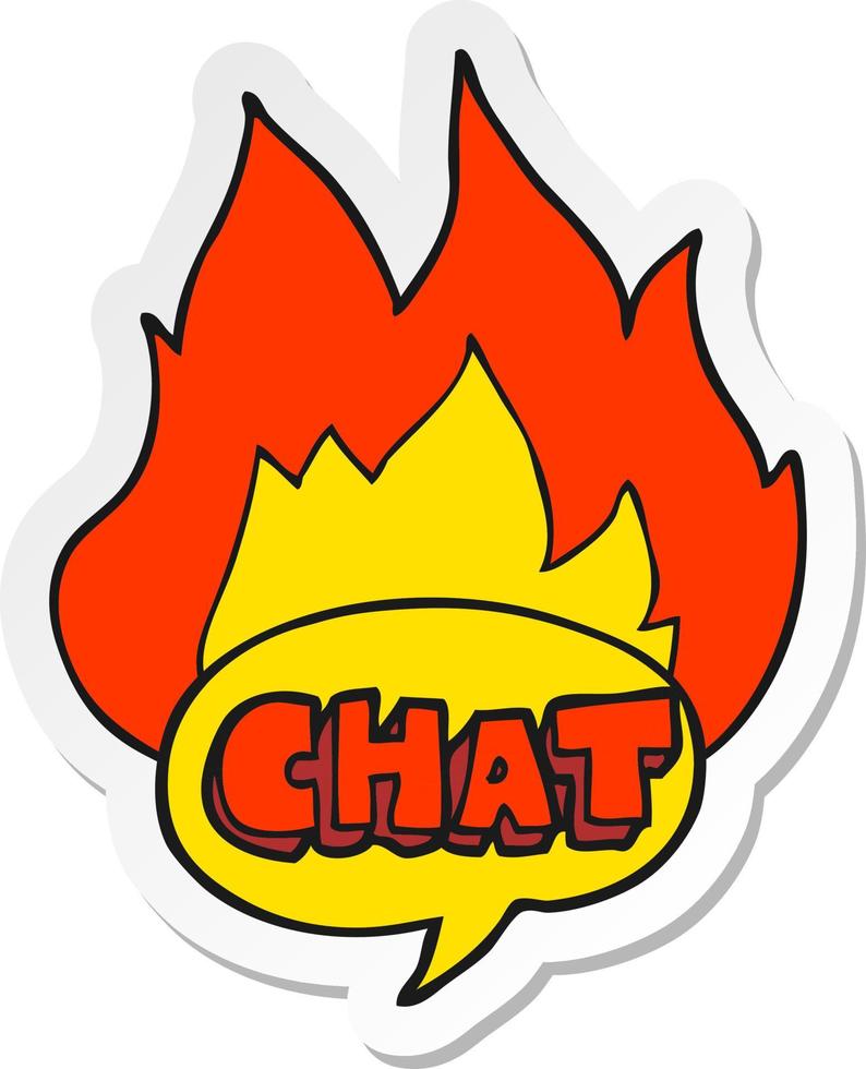 sticker of a cartoon chat symbol vector