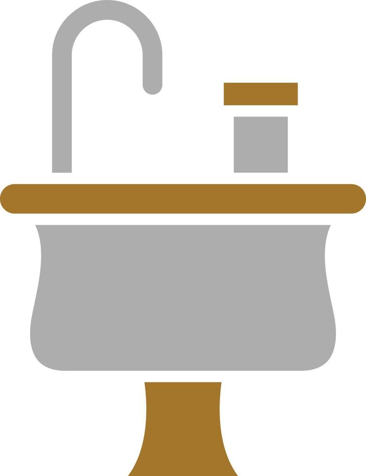 estilo de icono de lavabo vector