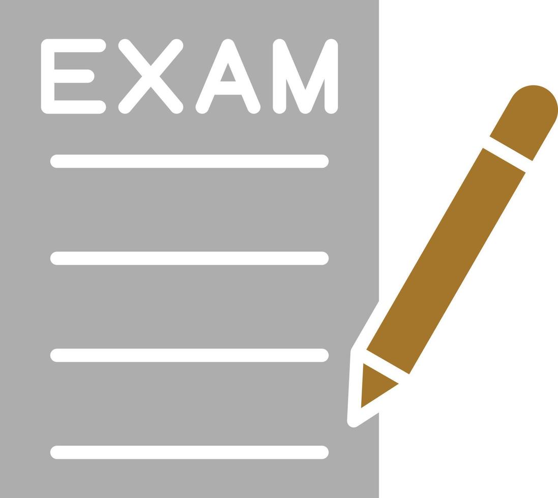 estilo de icono de examen vector