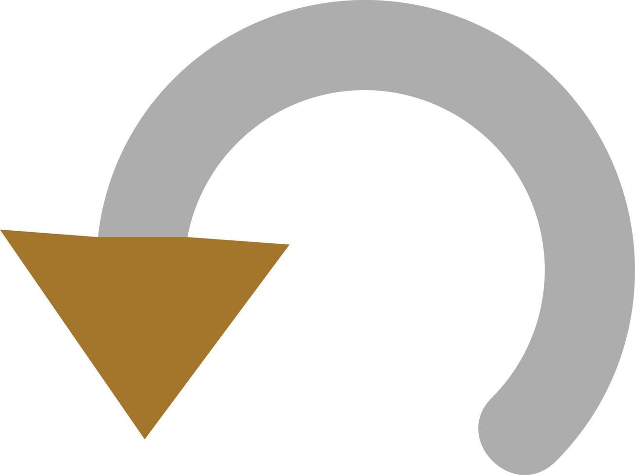 Curved Down Icon Style vector