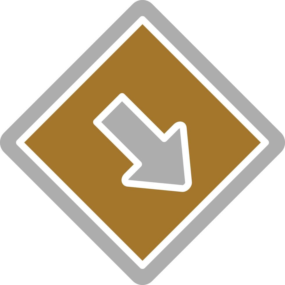 Keep Right Icon Style vector