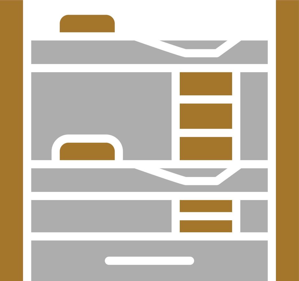 Bunk Bed Icon Style vector