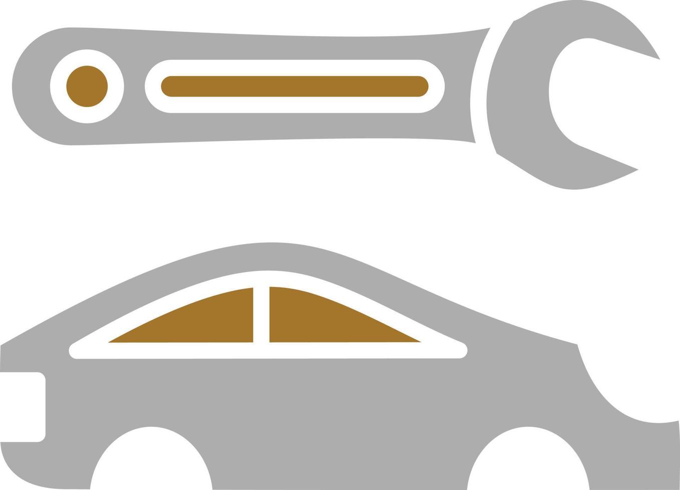 estilo de icono de reparación de carrocería de coche vector