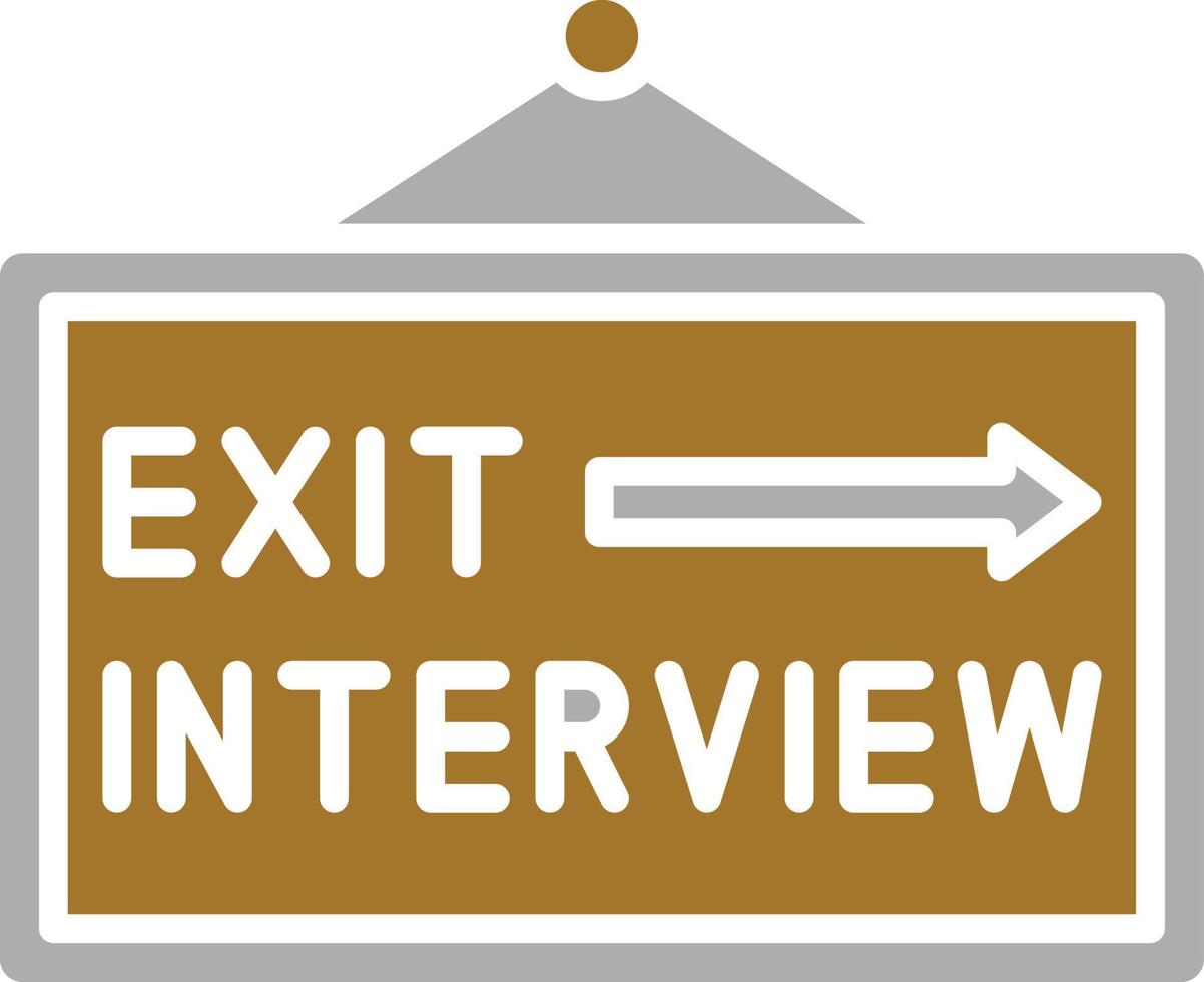 Exit Interview Icon Style vector