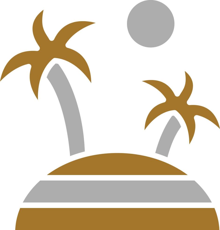 estilo de icono de isla vector