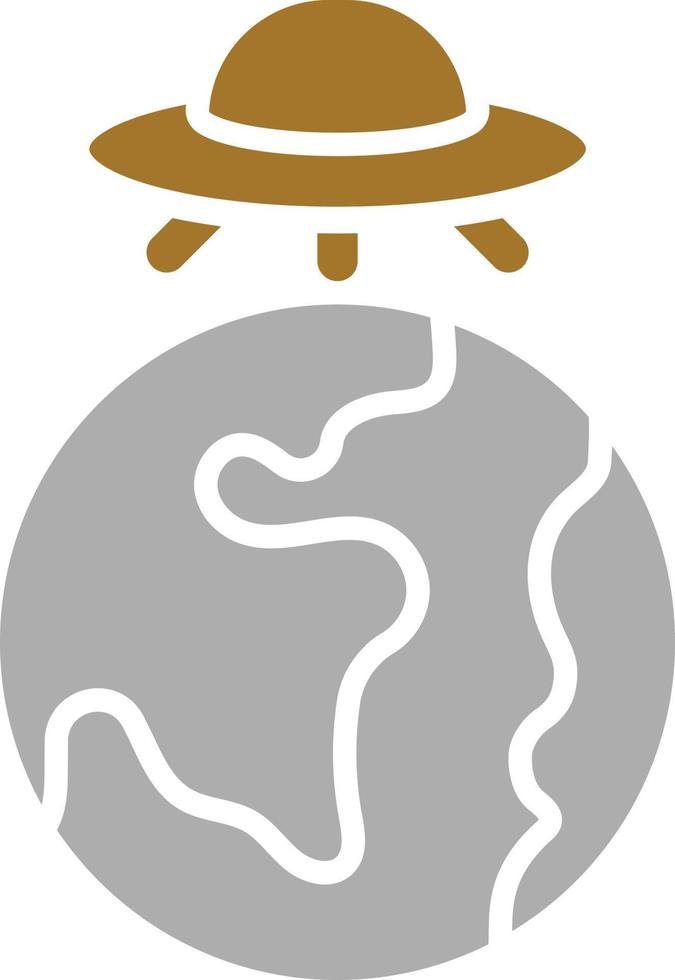 UFO Earth Icon Style vector