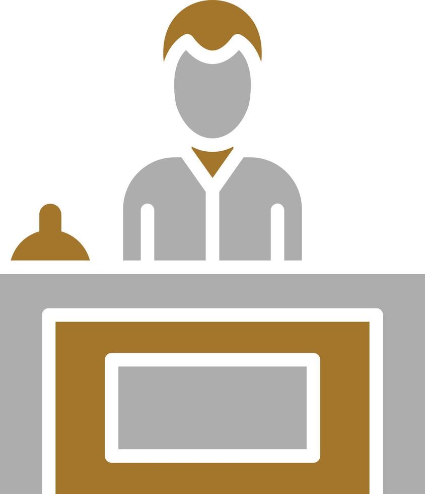 estilo de icono de recepcionista vector