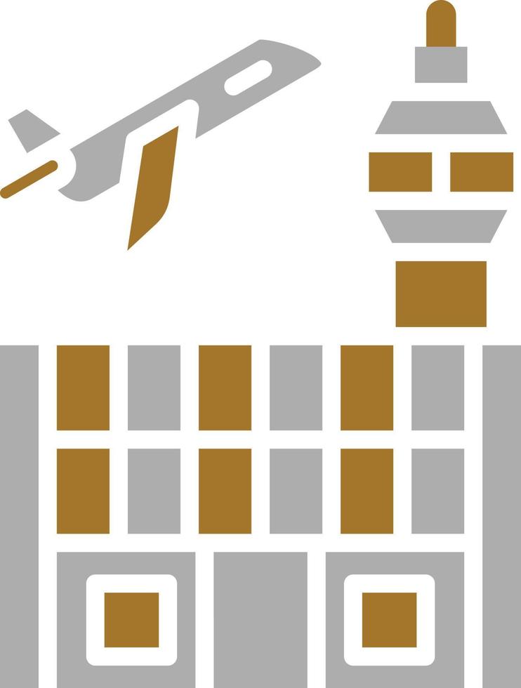 estilo de icono de aeropuerto vector