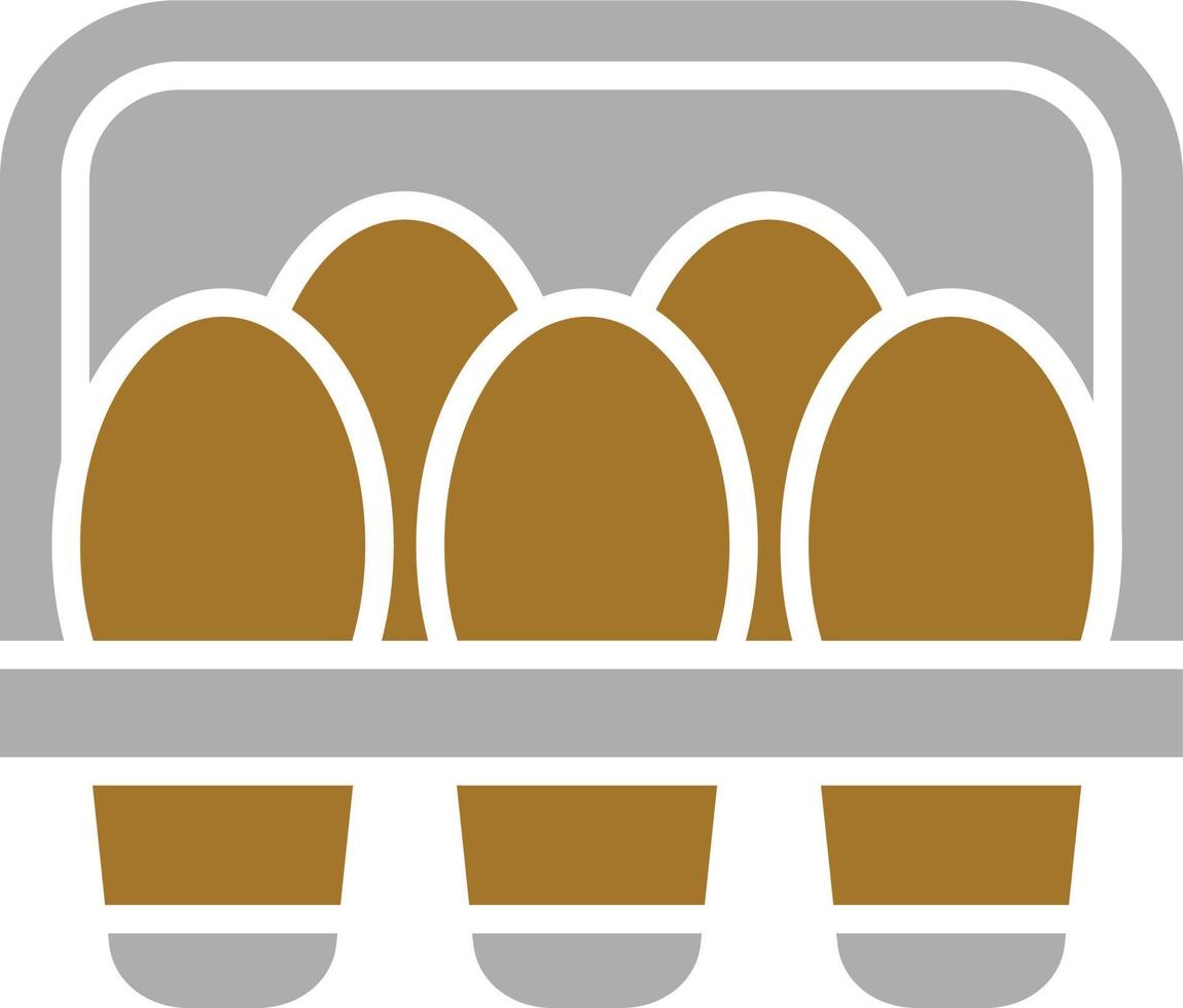 Egg Carton Icon Style vector