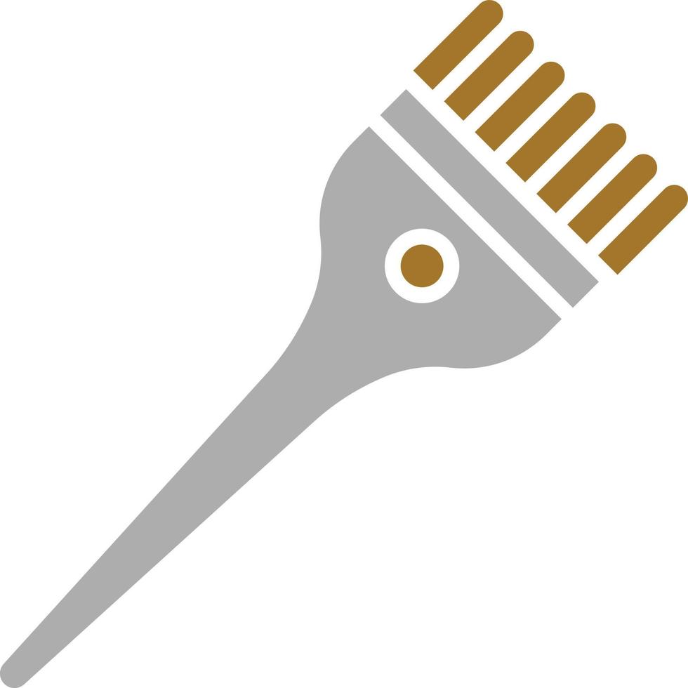 estilo de icono de pincel de tinte de cabello vector