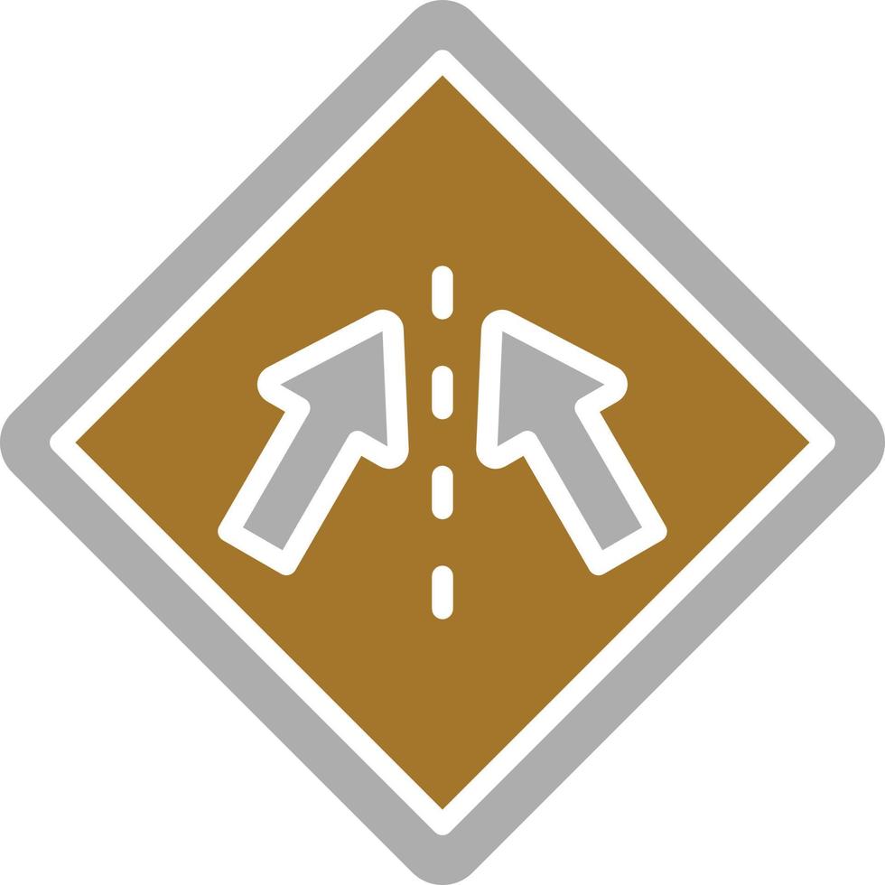 Keep In Lane Icon Style vector