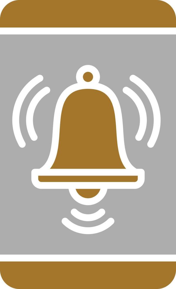Smartphone Alarm Icon Style vector