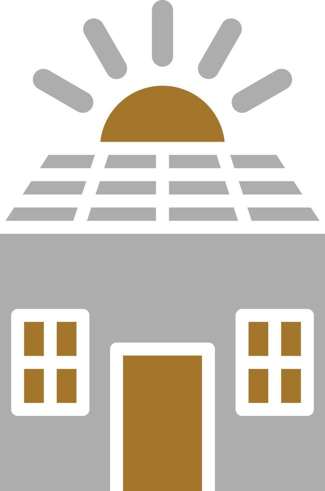 Solar House Icon Style vector