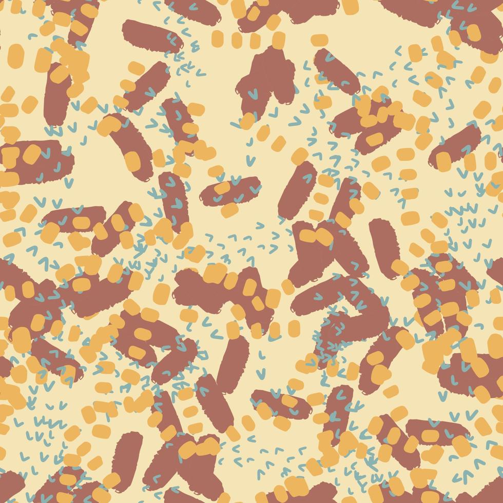 fantasía desordenado garabato a mano alzada formas geométricas de patrones sin fisuras. tarjeta abstracta de garabato ditsy infinito, diseño. fondo creativo. textil, tela, papel de regalo. vector