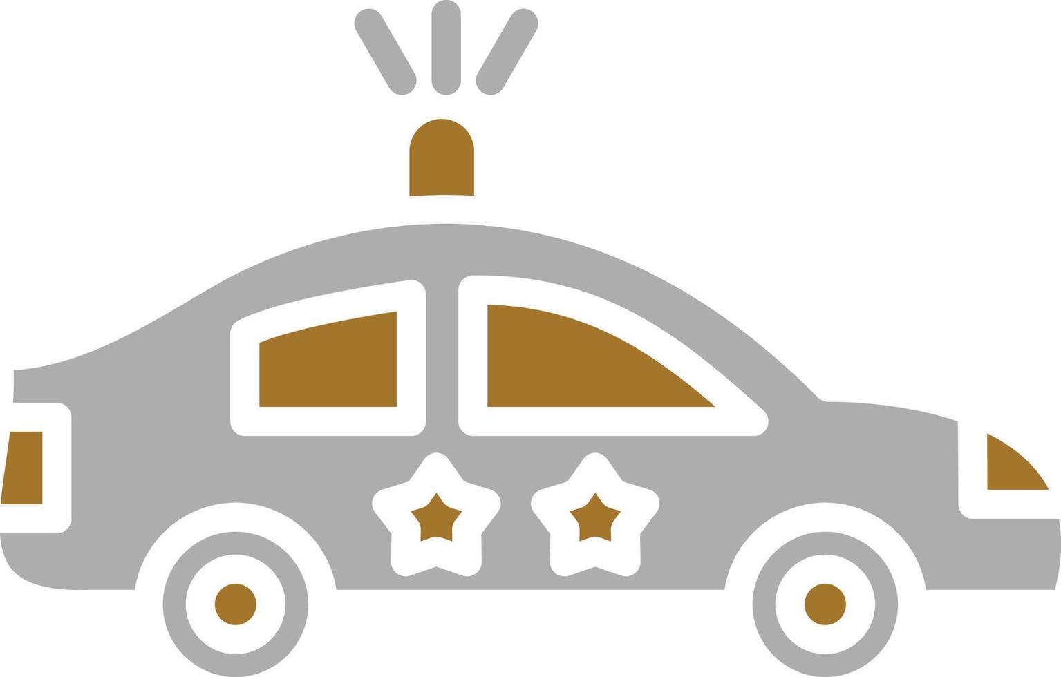 estilo de icono de coche de policía vector