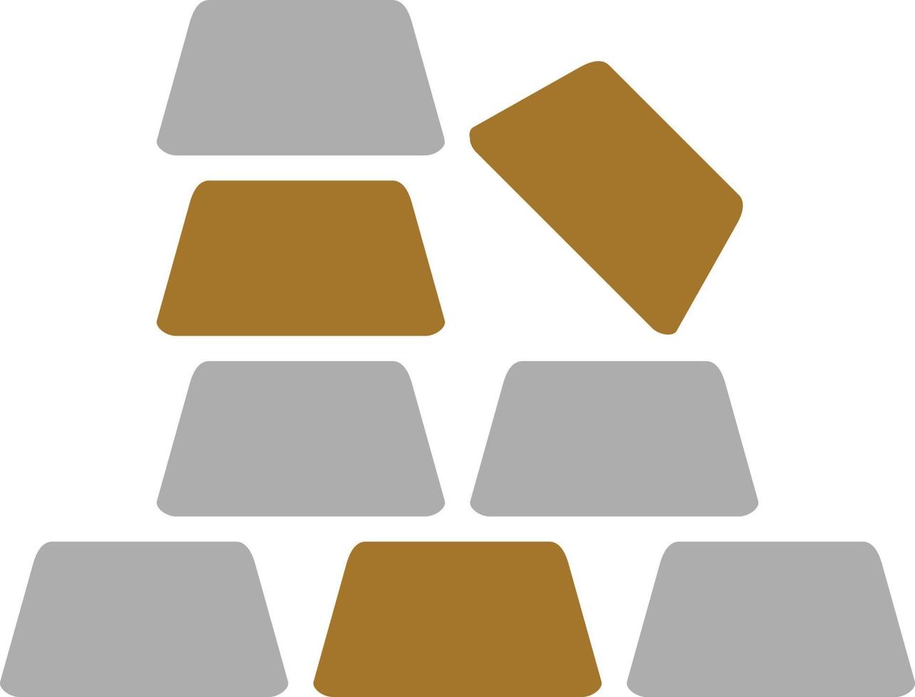 Gold Ingots Icon Style vector