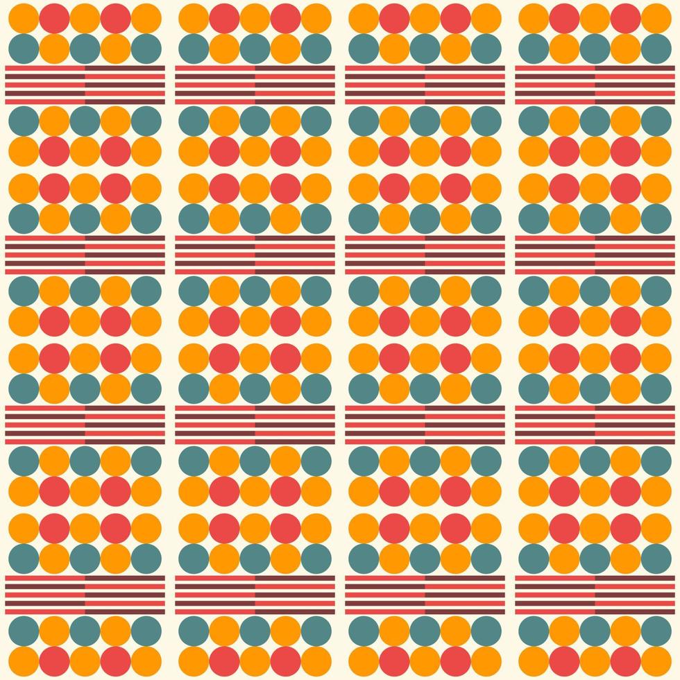 Festive seamless pattern with colorful round paint splatters. Messy overlay circles background. Dotted texture. Chaotic grunge dot. Geometric wrapping paper. vector