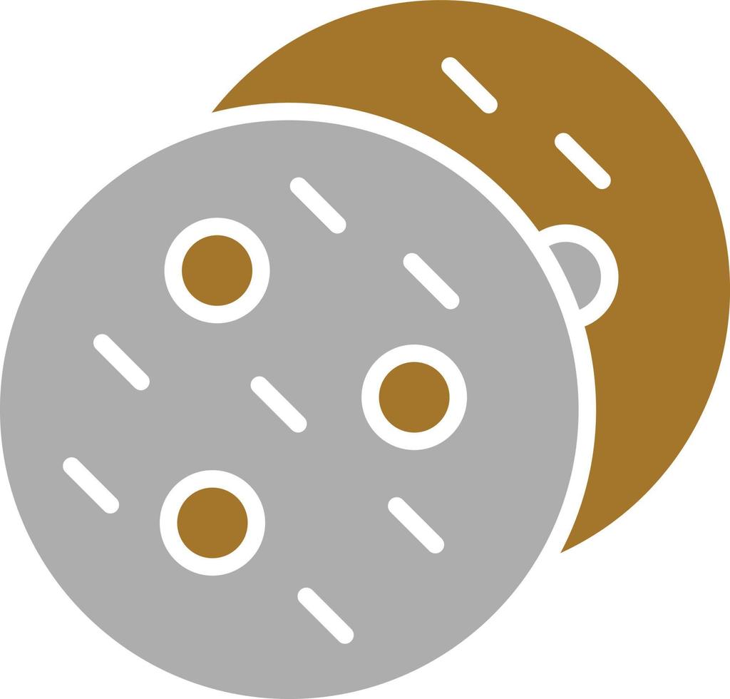 estilo de icono de galletas vector