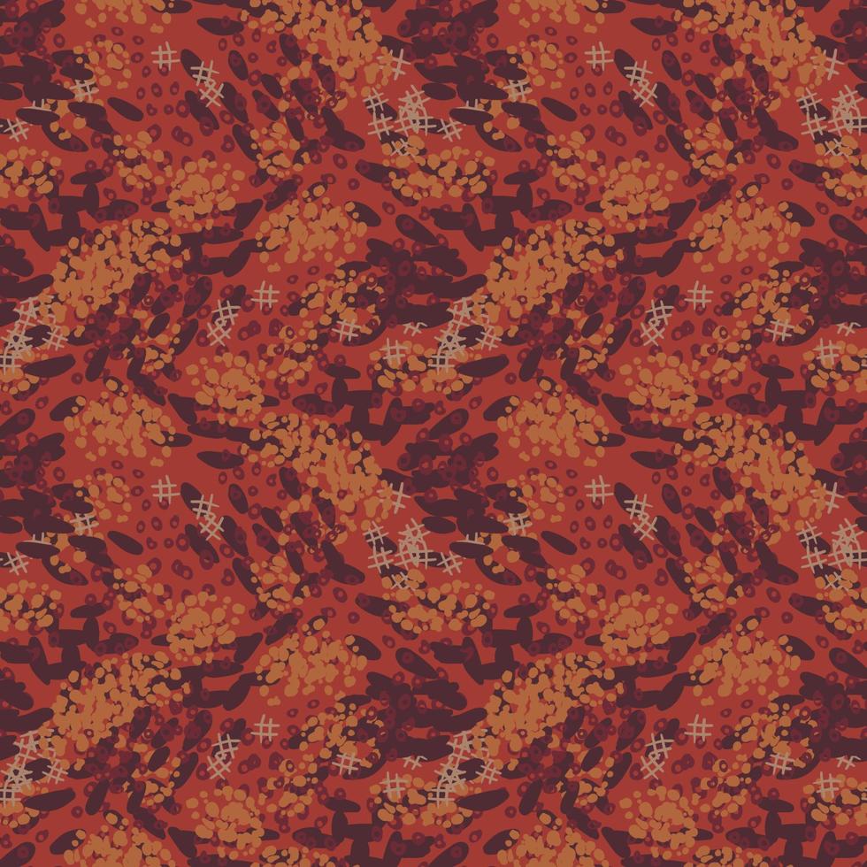 Fantasy messy freehand doodle geometric shapes seamless pattern.  Infinity ditsy scribble abstract card, layout. Creative background. Textile, fabric, wrapping paper. vector