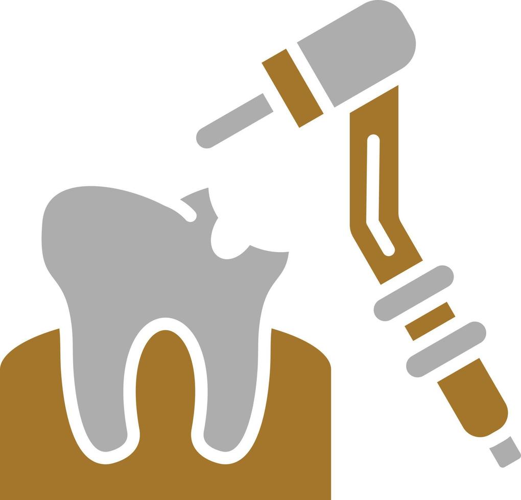 estilo de icono de perforación de dientes vector