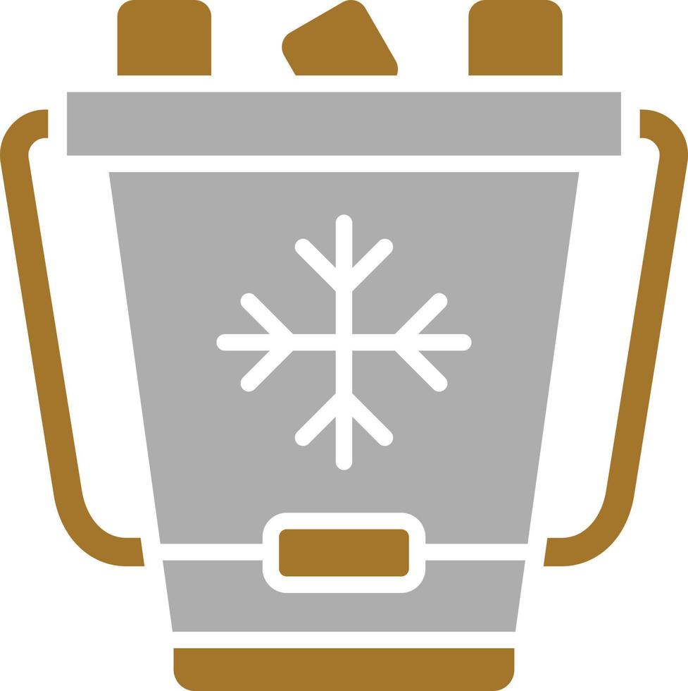 Ice Bucket Icon Style vector