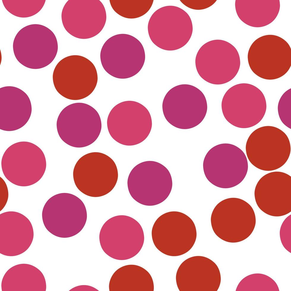fondo geométrico con círculos irregulares. patrón redondo abstracto sin costuras. patrón de puntos coloridos dibujados a mano. vector